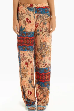 Straight-Leg Viscose Fabric Pants - Pants - Women | Tezenis