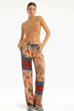 Straight-Leg Viscose Fabric Pants - Pants - Women | Tezenis