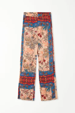 Straight-Leg Viscose Fabric Pants - Pants - Women | Tezenis