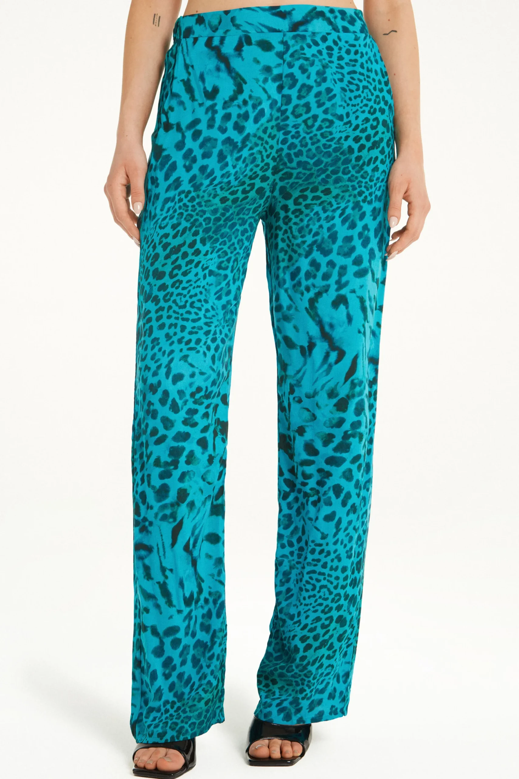 Straight-Leg Viscose Fabric Pants - Pants - Women | Tezenis
