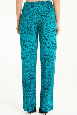 Straight-Leg Viscose Fabric Pants - Pants - Women | Tezenis