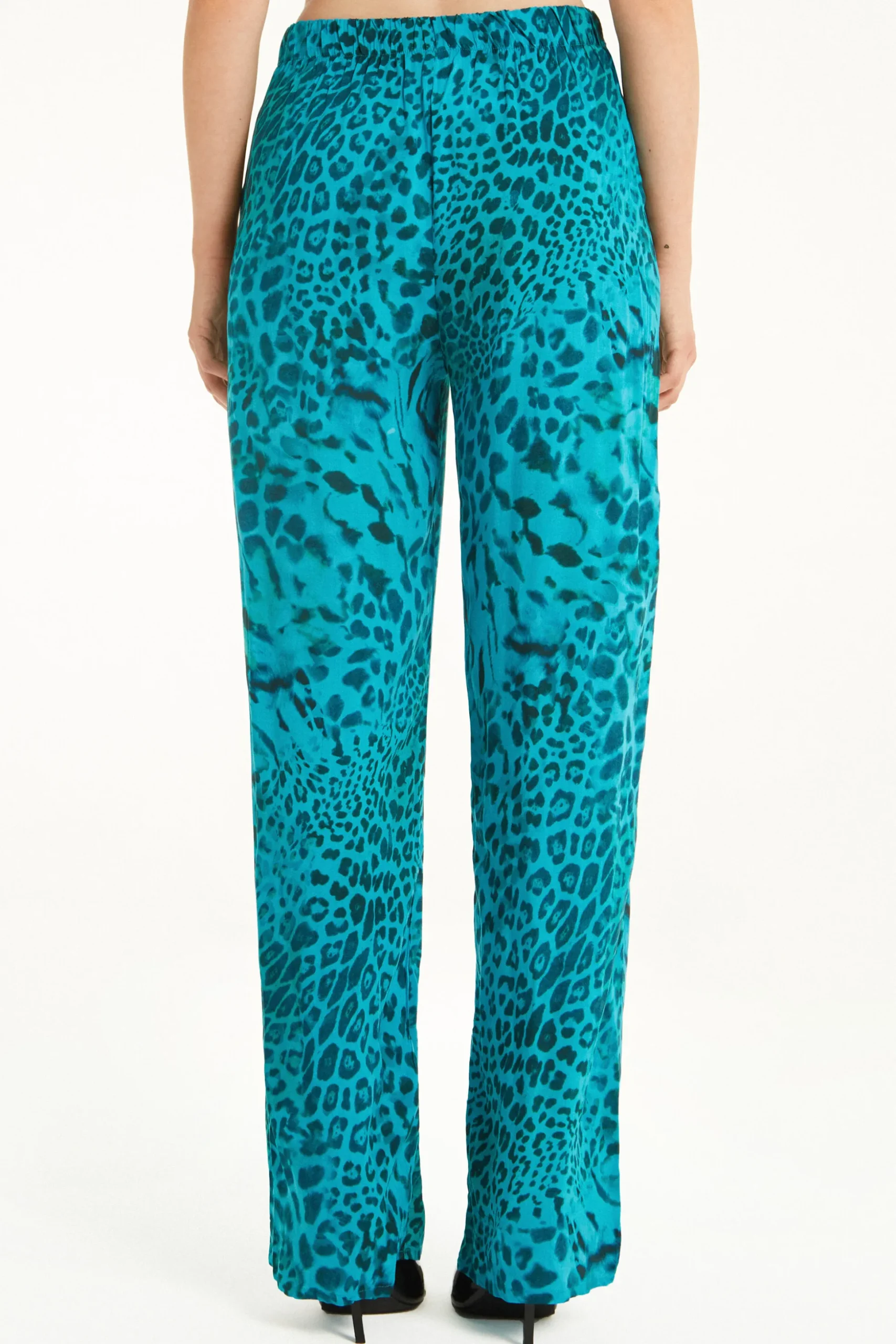 Straight-Leg Viscose Fabric Pants - Pants - Women | Tezenis