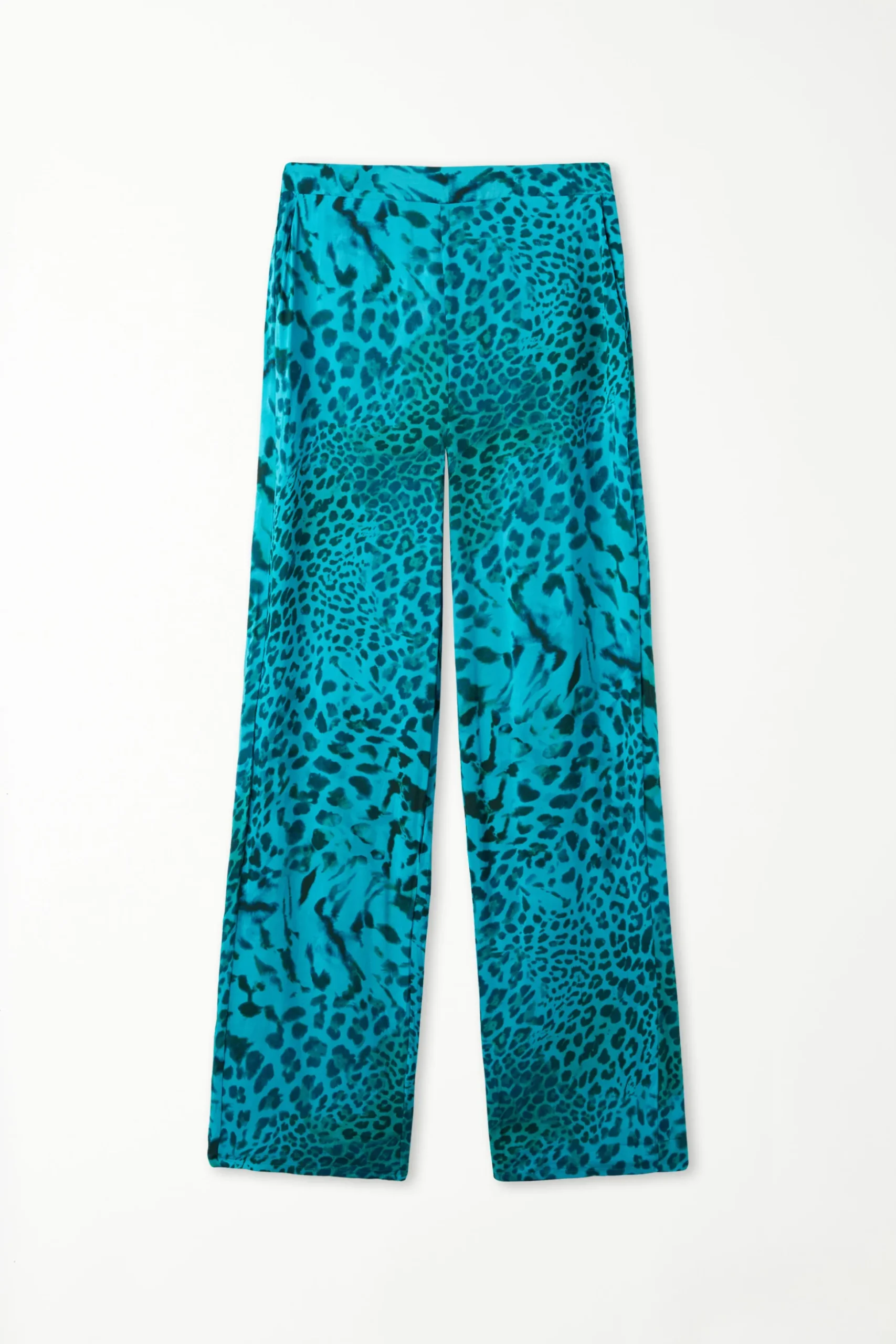 Straight-Leg Viscose Fabric Pants - Pants - Women | Tezenis