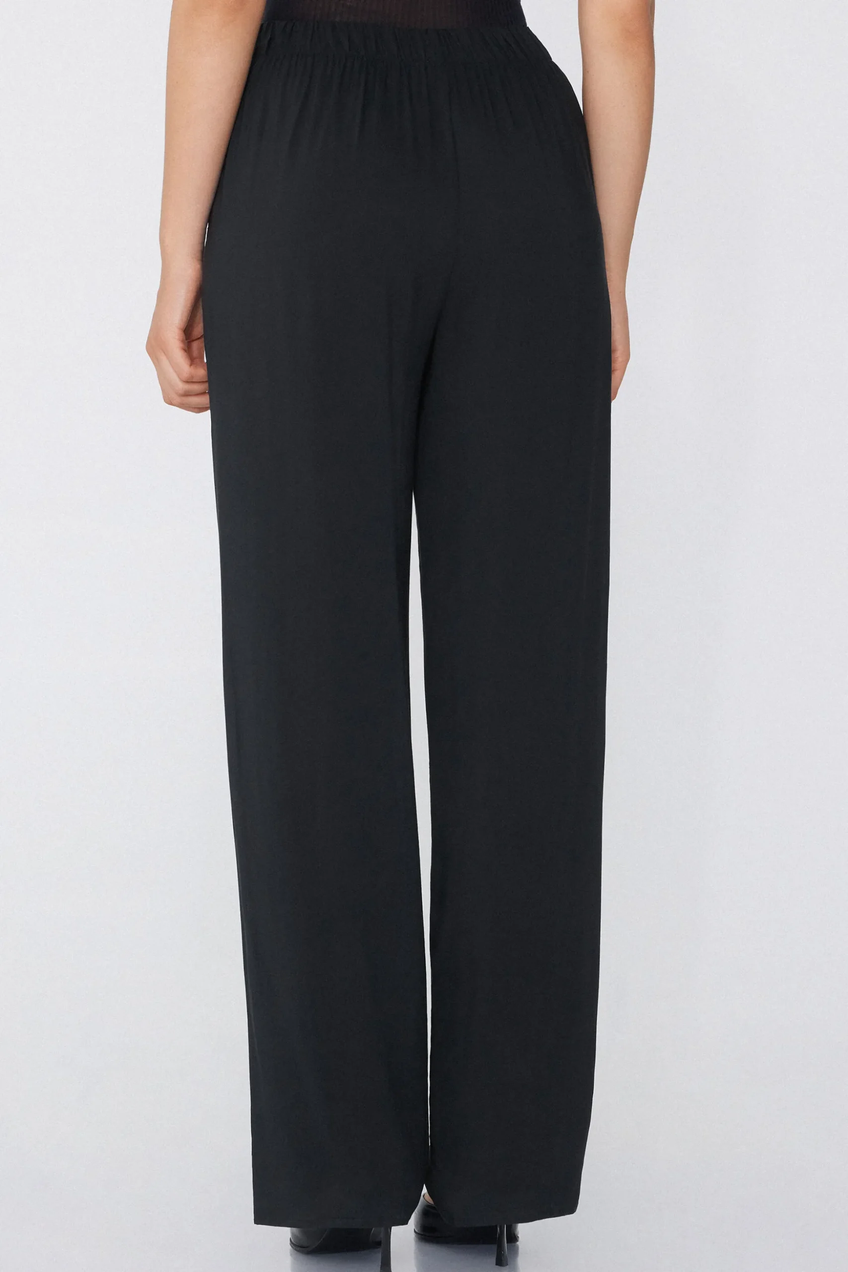 Straight-Leg Viscose Fabric Pants - Pants - Women | Tezenis
