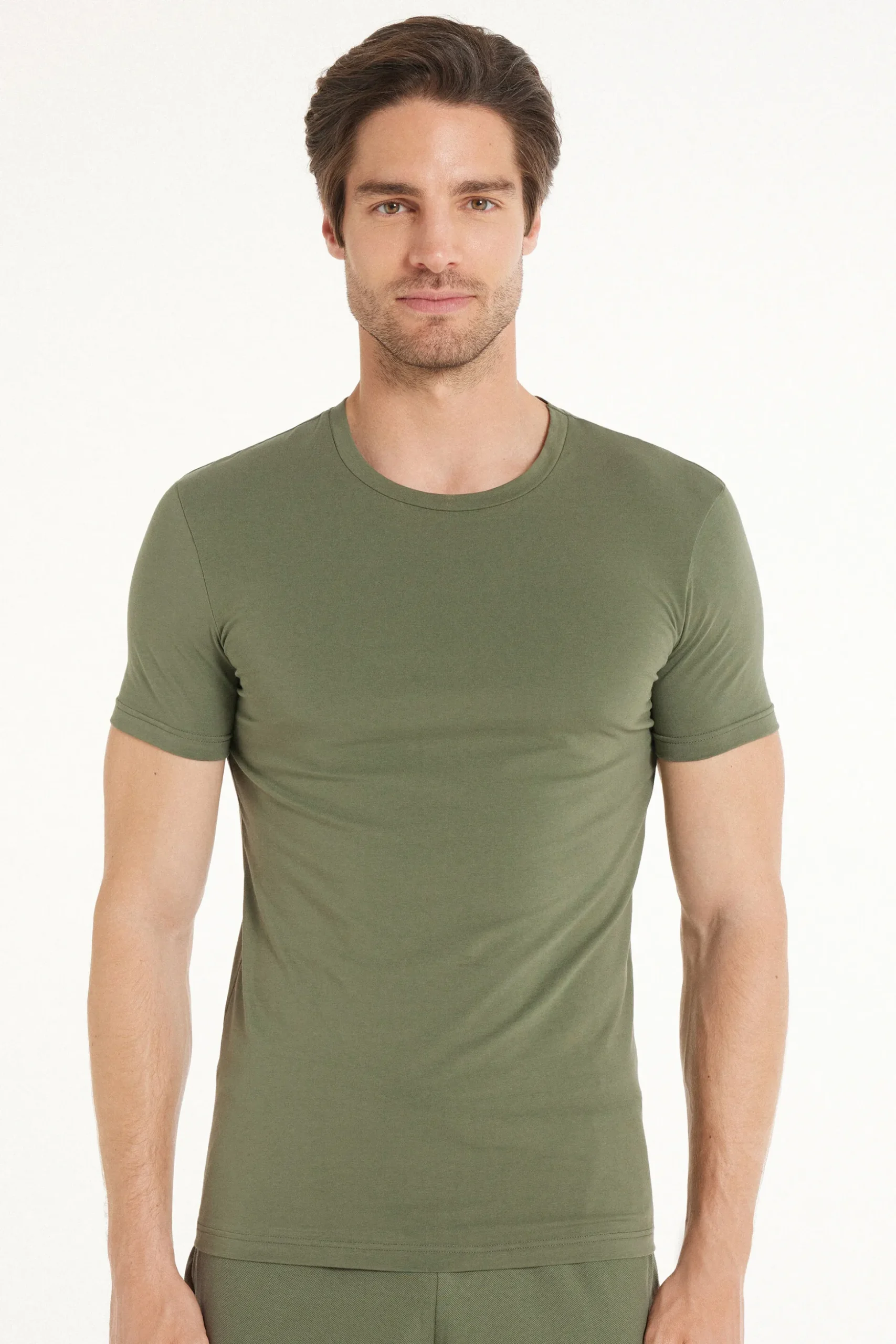 Stretch Cotton T-Shirt - T-Shirts - Men | Tezenis