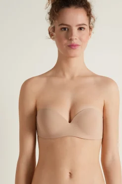 Super Padded Hold-Up Bandeau Bra With Silicone Back - Accessories And Slippers - Women | Tezenis