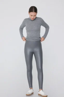 Thermal Faux Leather Leggings - Leggings - Women | Tezenis