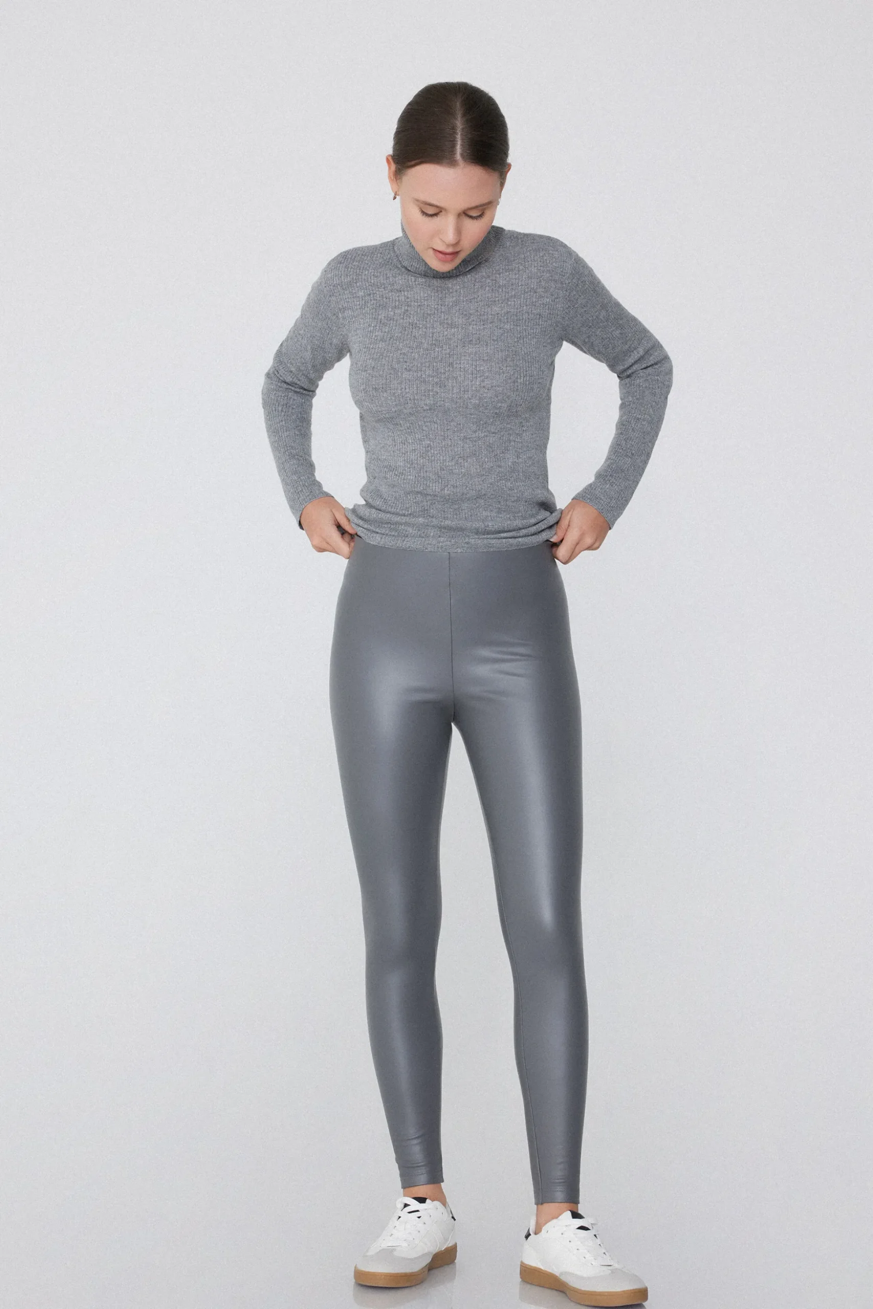 Thermal Faux Leather Leggings - Leggings - Women | Tezenis