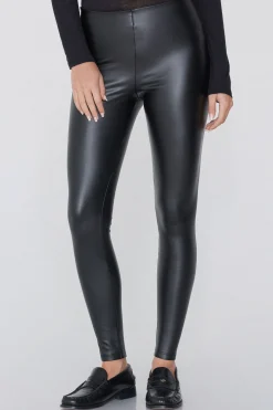 Thermal Faux Leather Leggings - Leggings - Women | Tezenis