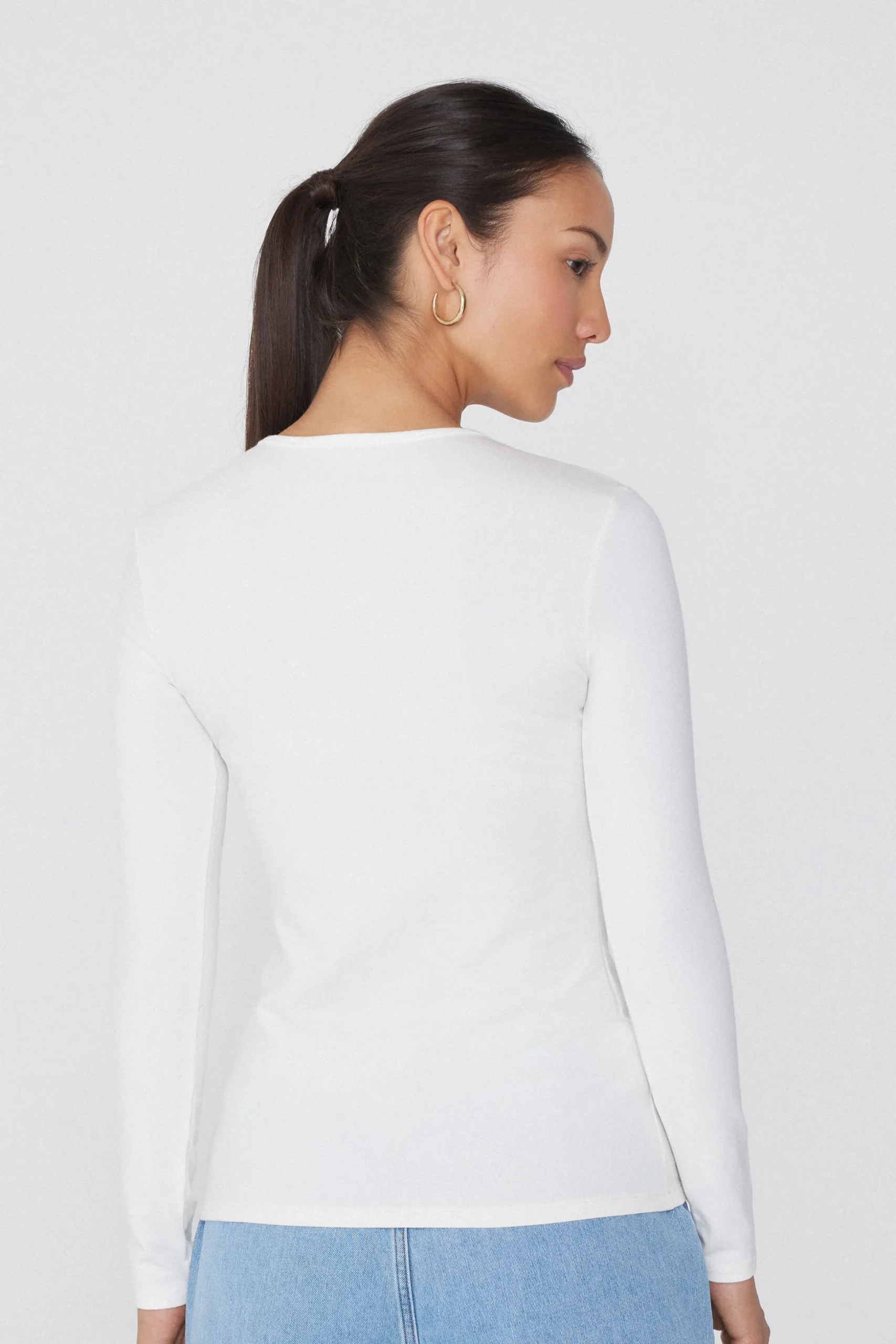 Thermal Modal And Cotton Crew-Neck Top - Long-Sleeved Tops - Women | Tezenis