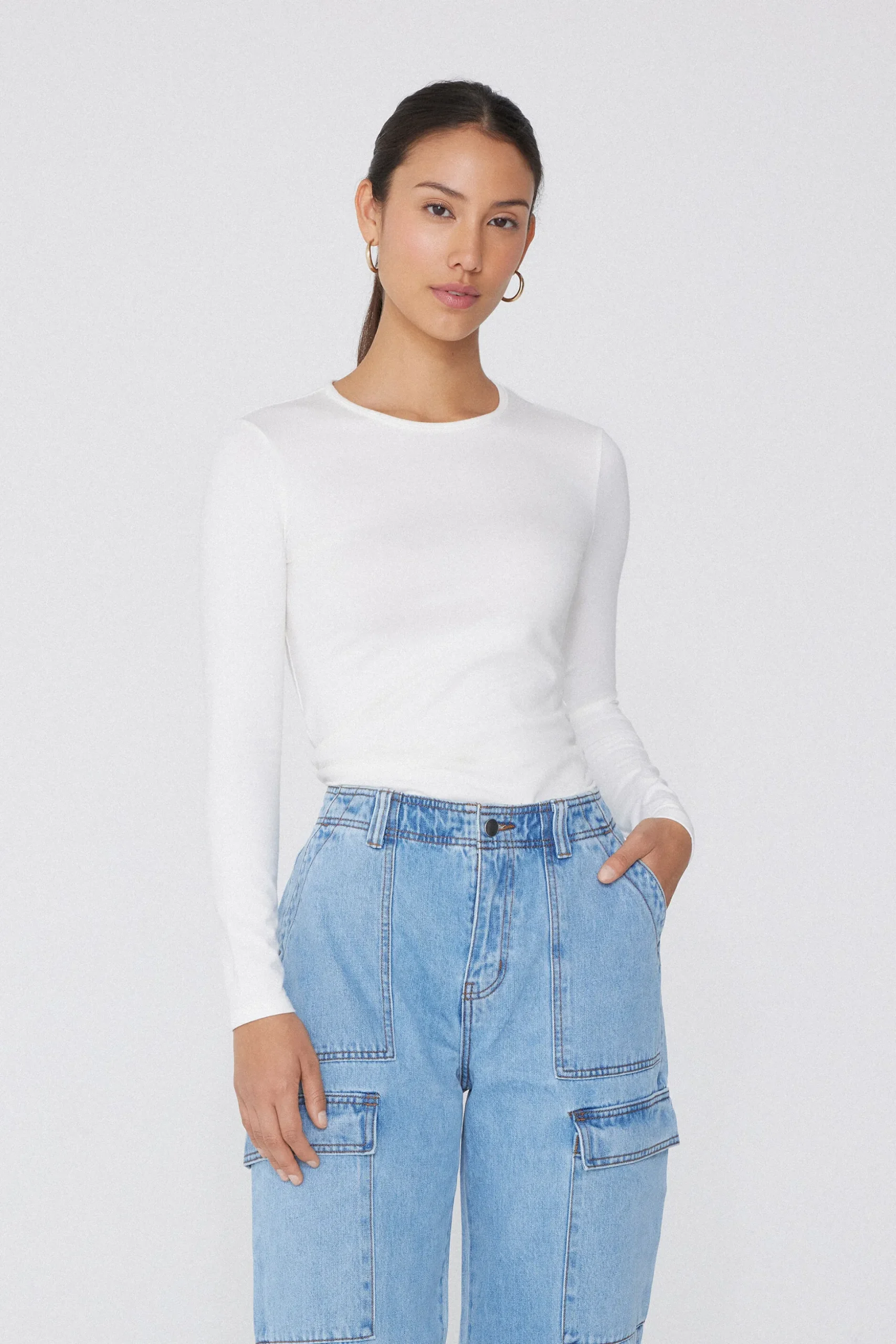 Thermal Modal And Cotton Crew-Neck Top - Long-Sleeved Tops - Women | Tezenis
