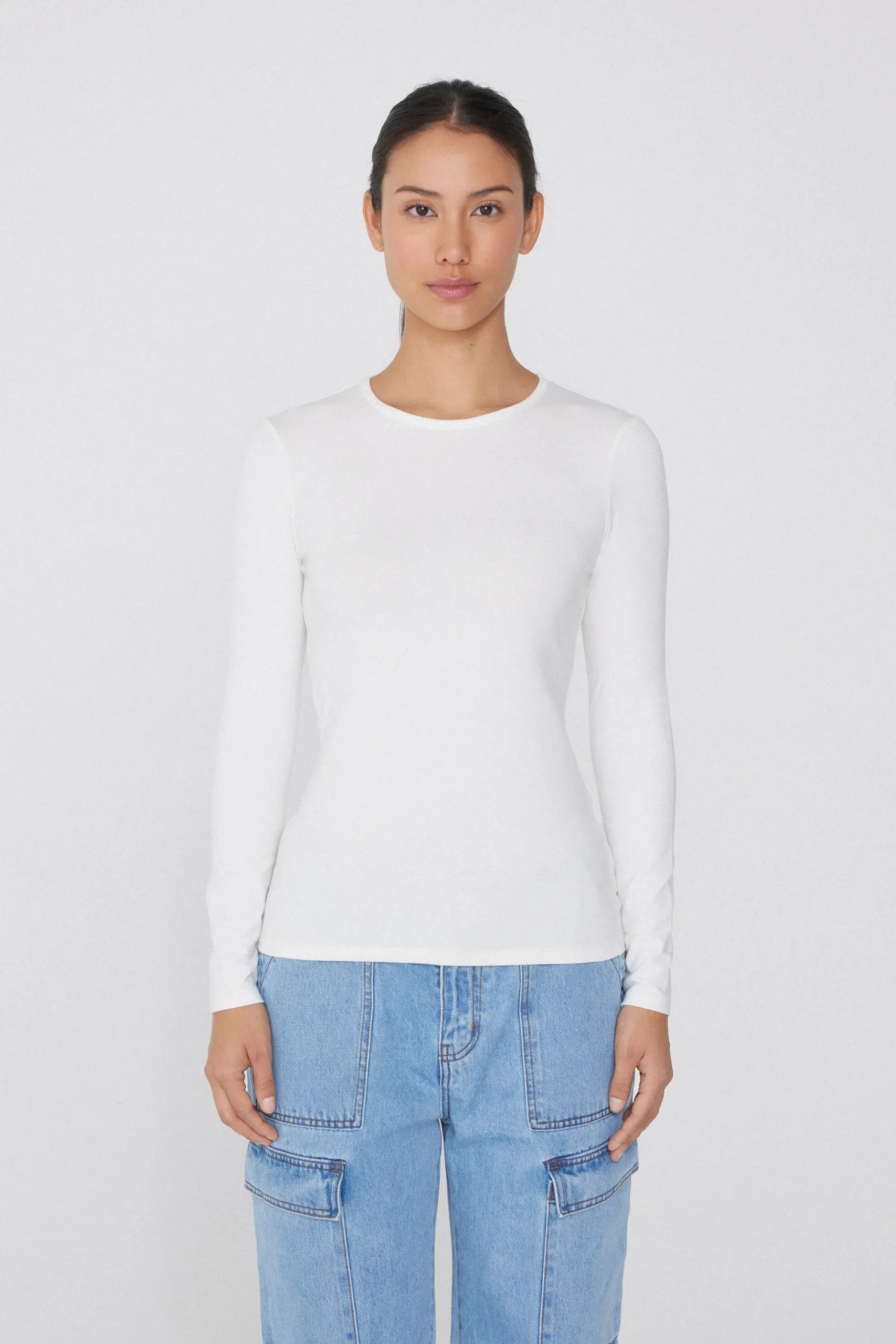 Thermal Modal And Cotton Crew-Neck Top - Long-Sleeved Tops - Women | Tezenis
