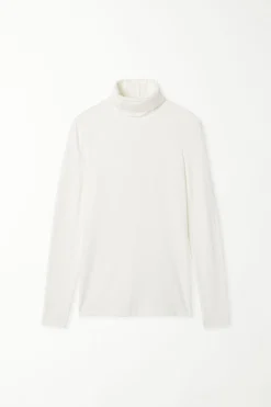 Thermal Modal And Cotton Turtleneck Top - Long-Sleeved Tops - Women | Tezenis