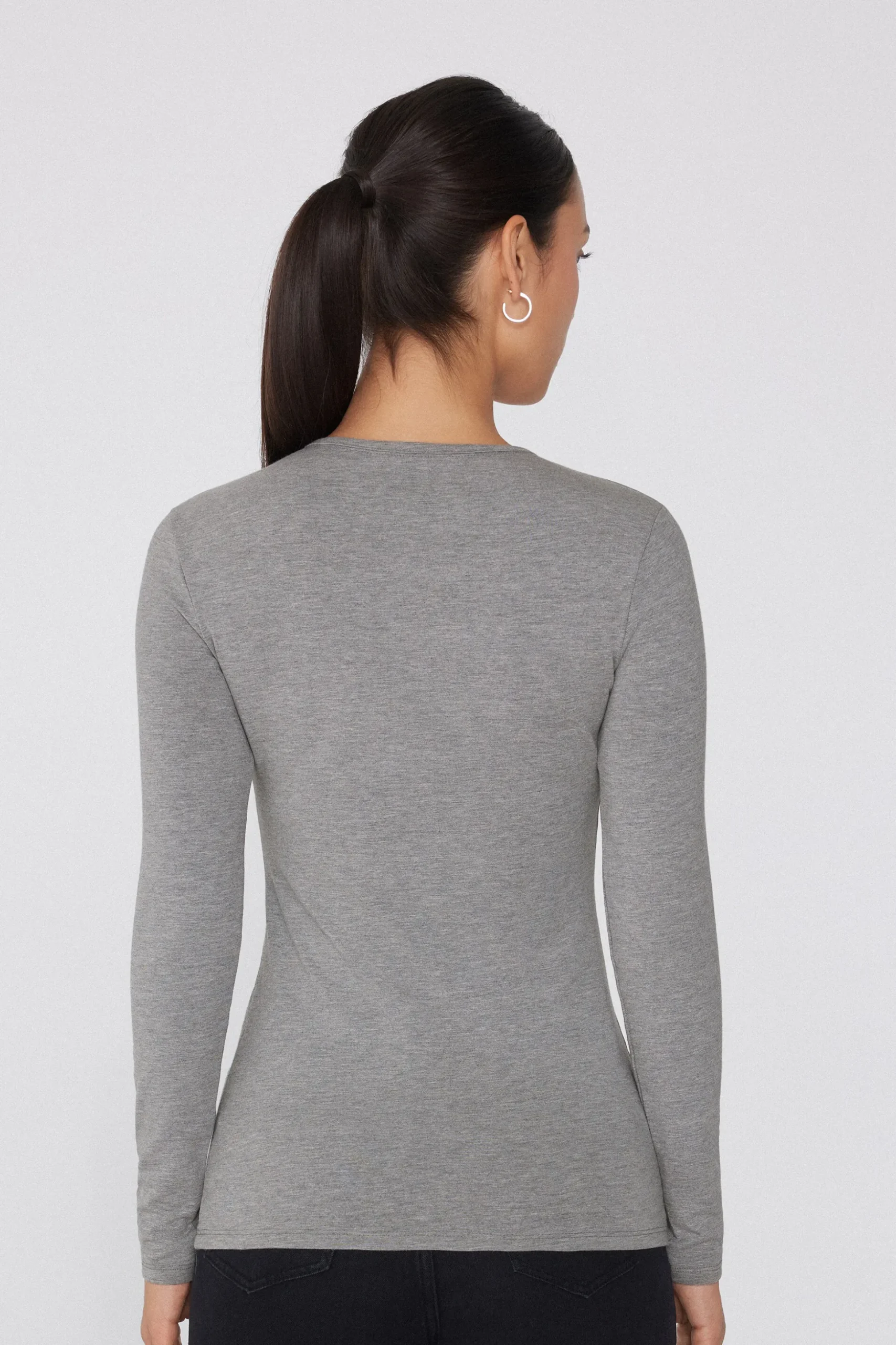Thermal Modal And Cotton Crew-Neck Top - Long-Sleeved Tops - Women | Tezenis