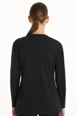 Thermal Modal And Cotton Crew-Neck Top - Long-Sleeved Tops - Women | Tezenis