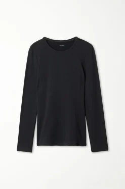 Thermal Modal And Cotton Crew-Neck Top - Long-Sleeved Tops - Women | Tezenis
