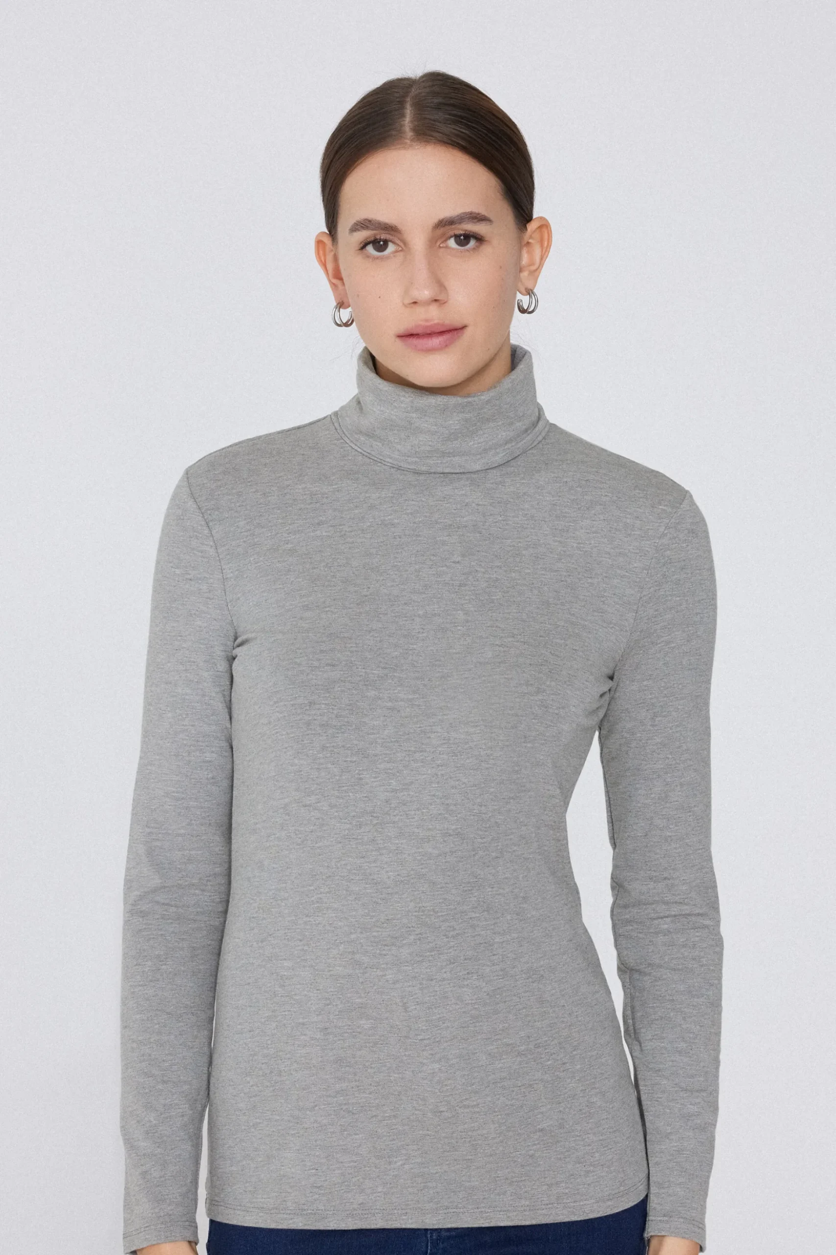 Thermal Modal And Cotton Turtleneck Top - Long-Sleeved Tops - Women | Tezenis