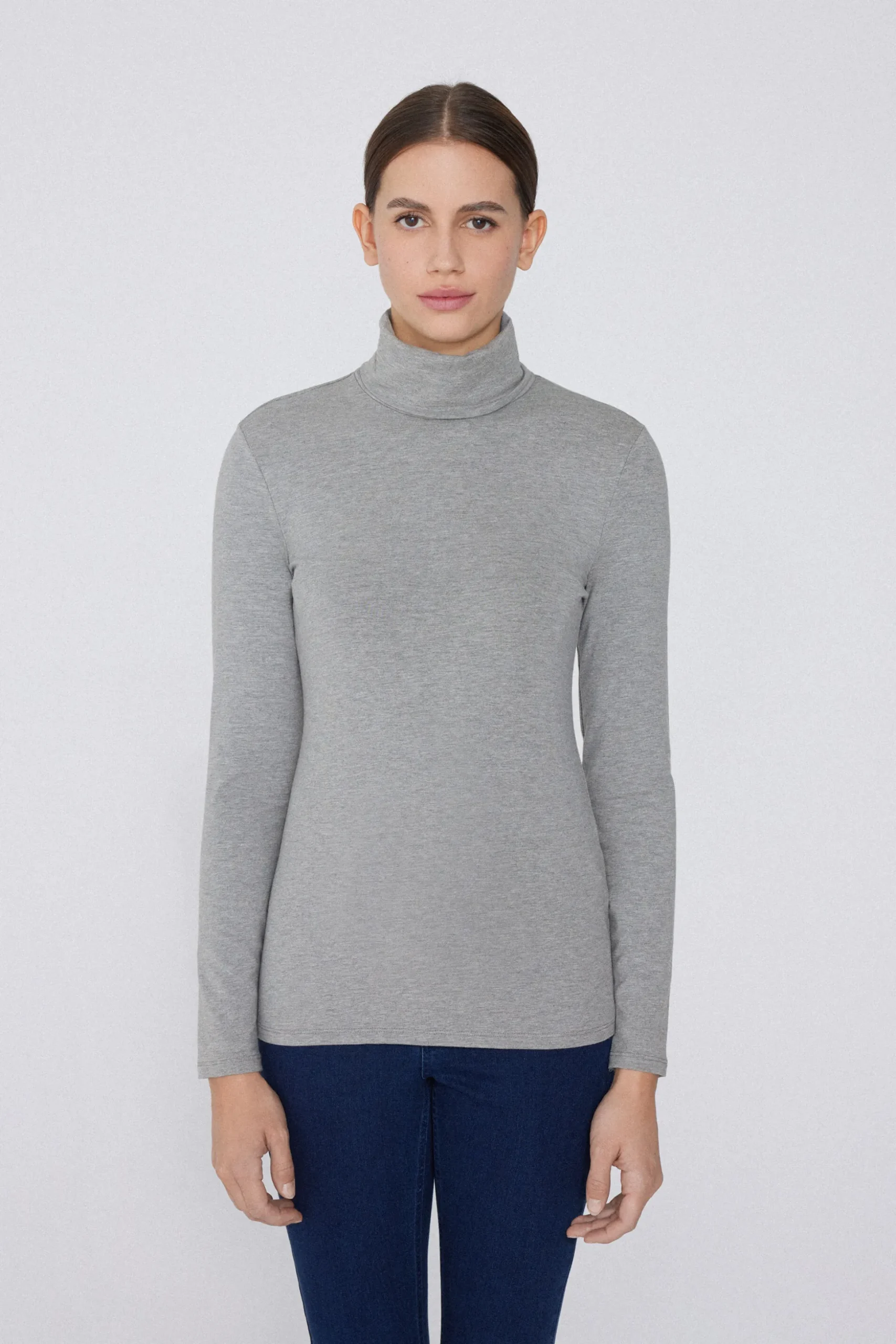 Thermal Modal And Cotton Turtleneck Top - Long-Sleeved Tops - Women | Tezenis