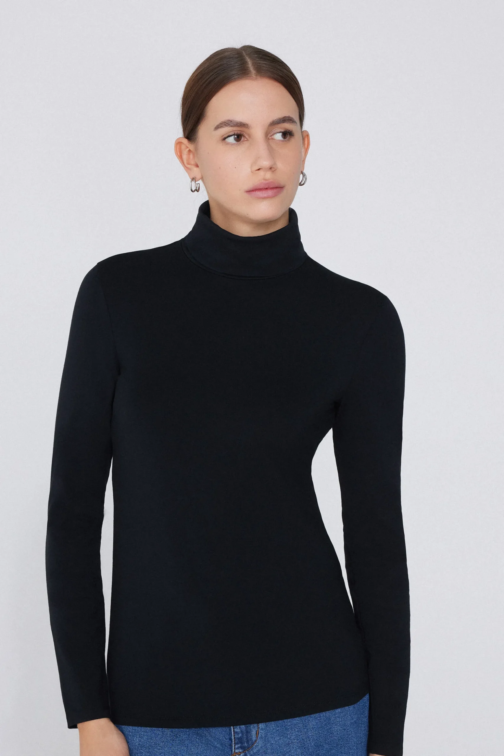 Thermal Modal And Cotton Turtleneck Top - Long-Sleeved Tops - Women | Tezenis