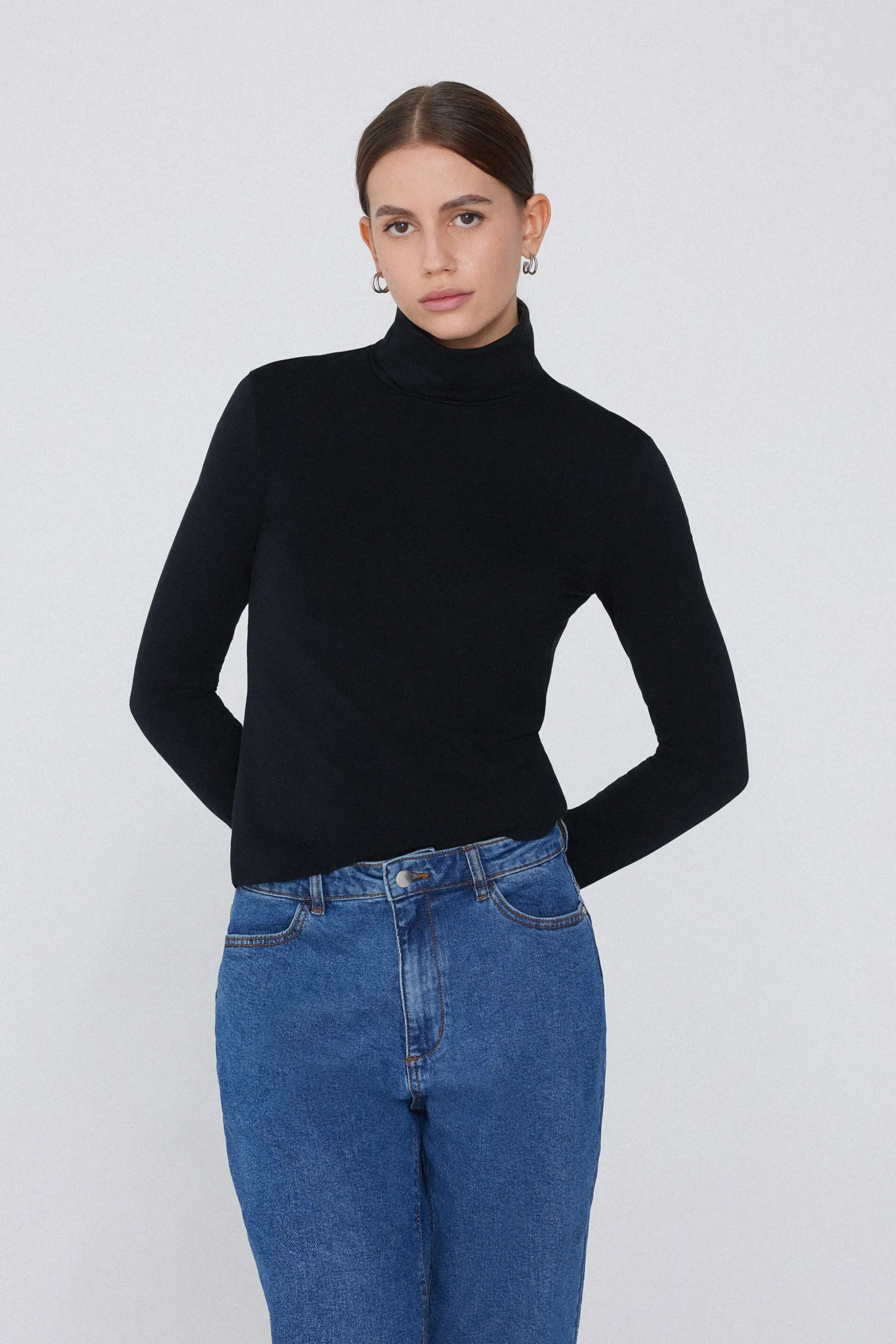 Thermal Modal And Cotton Turtleneck Top - Long-Sleeved Tops - Women | Tezenis