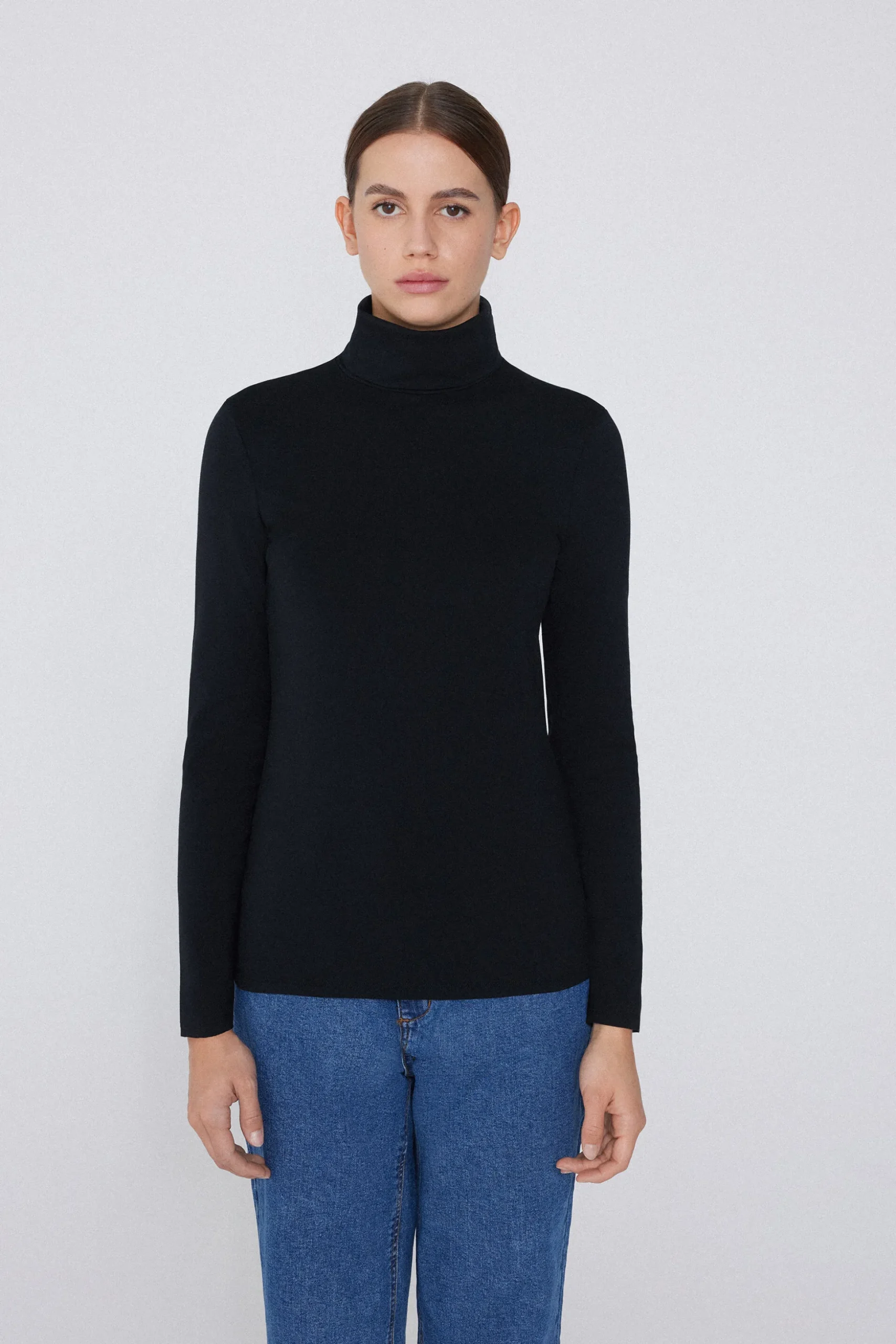 Thermal Modal And Cotton Turtleneck Top - Long-Sleeved Tops - Women | Tezenis