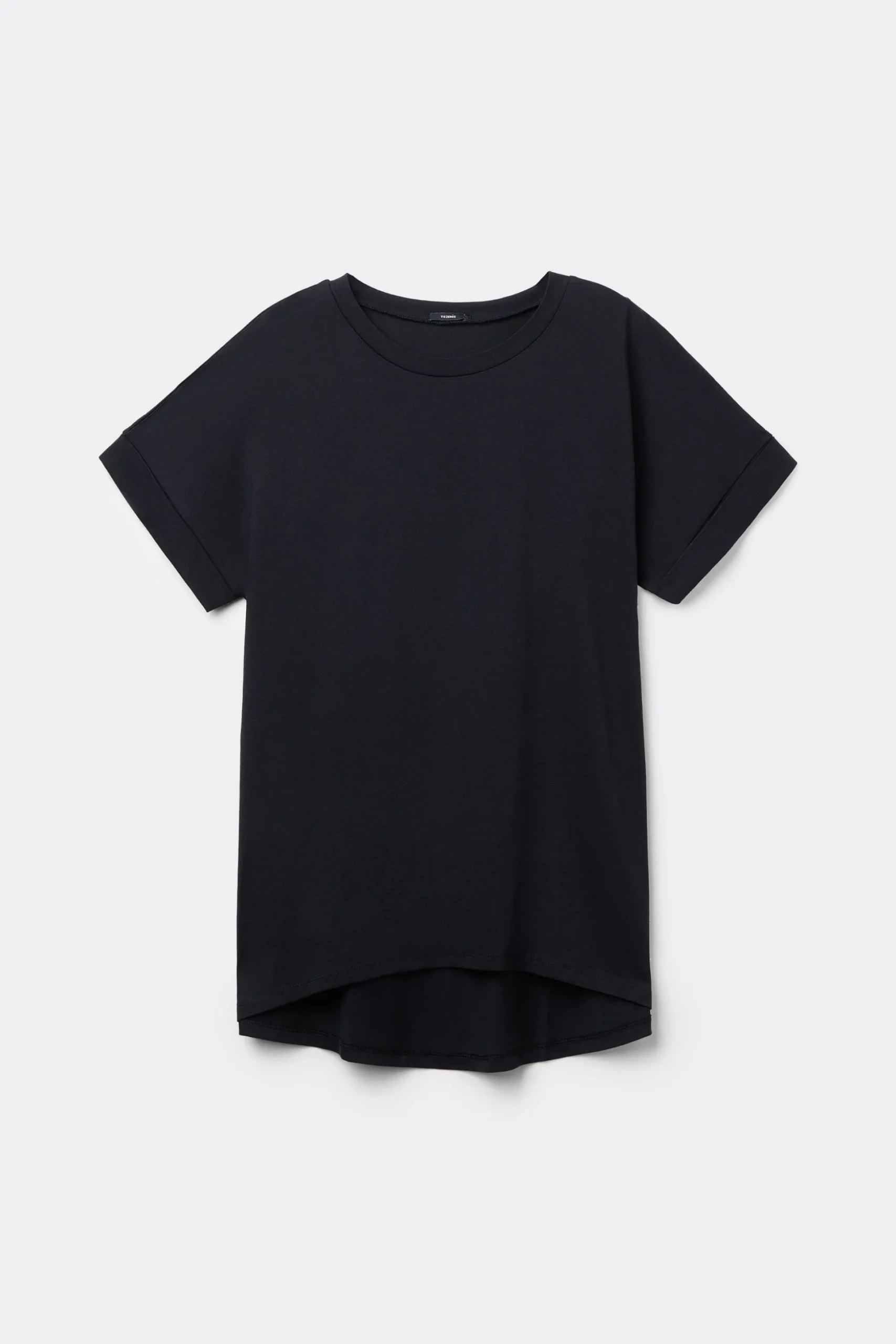 Turned-Up Kimono Sleeve Cotton T-Shirt - Short-Sleeved Tops - Women | Tezenis