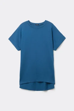 Turned-Up Kimono Sleeve Cotton T-Shirt - Short-Sleeved Tops - Women | Tezenis