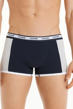 Two-tone Cotton Boxers With Logoed Elastic - Boxers - Men | Tezenis