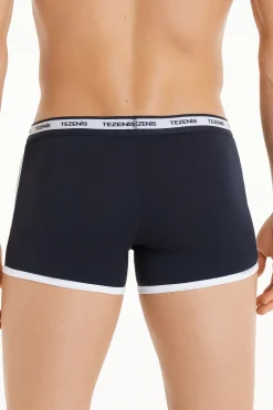 Two-tone Cotton Boxers With Logoed Elastic - Boxers - Men | Tezenis