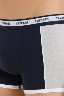 Two-tone Cotton Boxers With Logoed Elastic - Boxers - Men | Tezenis