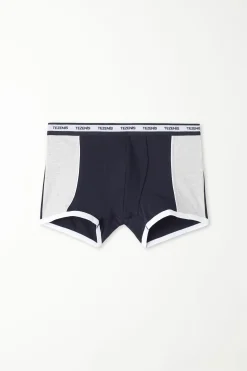 Two-tone Cotton Boxers With Logoed Elastic - Boxers - Men | Tezenis