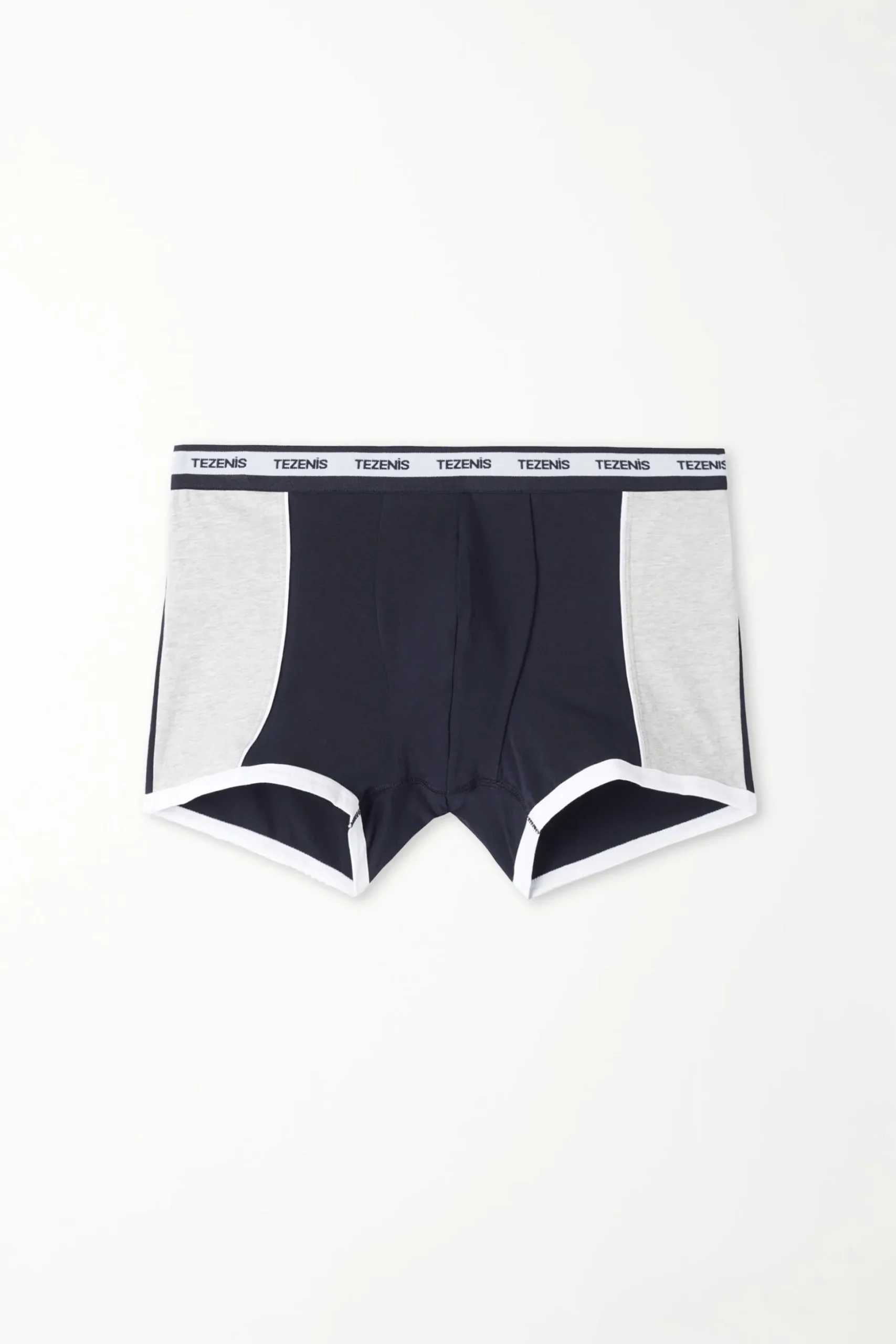 Two-tone Cotton Boxers With Logoed Elastic - Boxers - Men | Tezenis