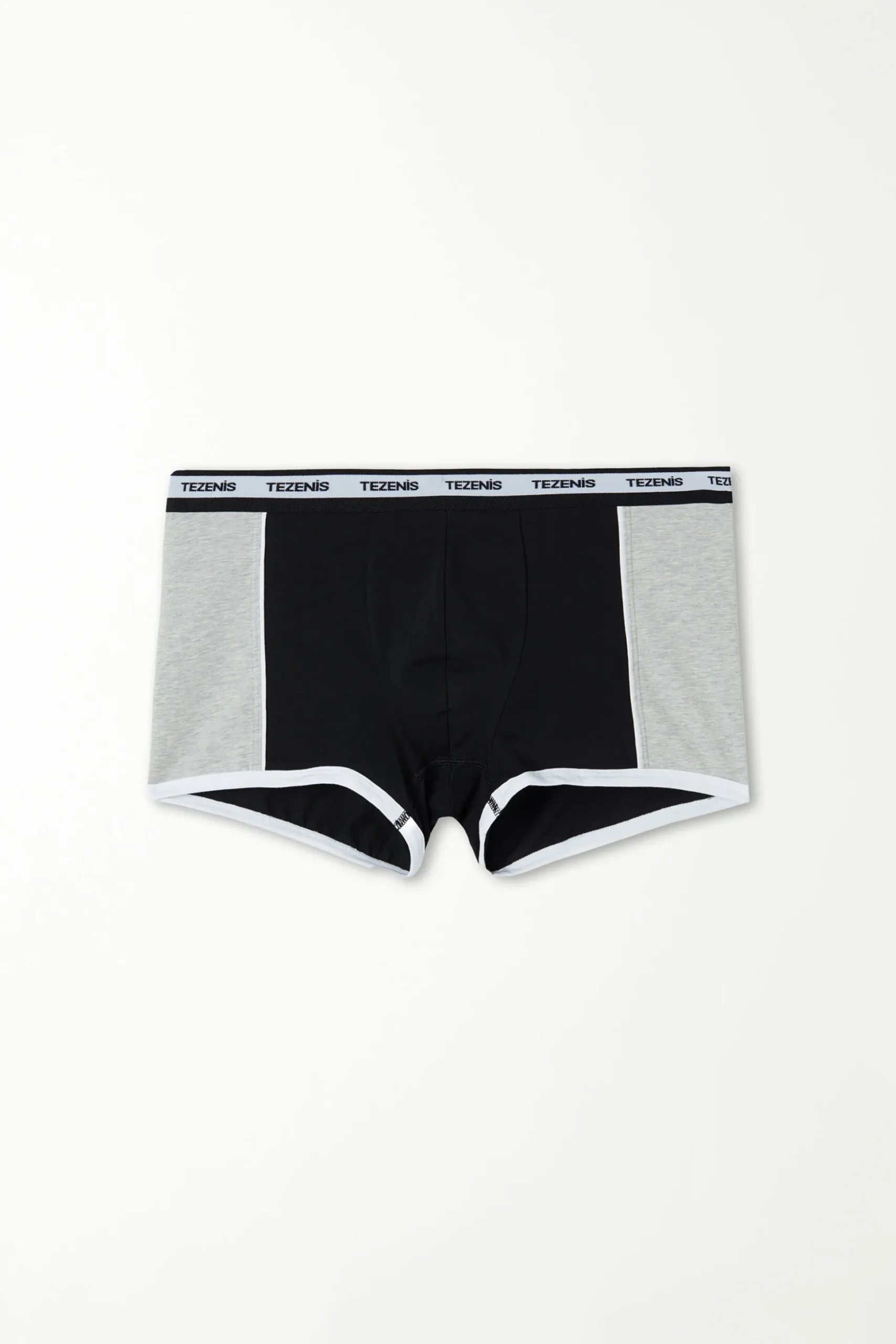 Two-tone Cotton Boxers With Logoed Elastic - Boxers - Men | Tezenis
