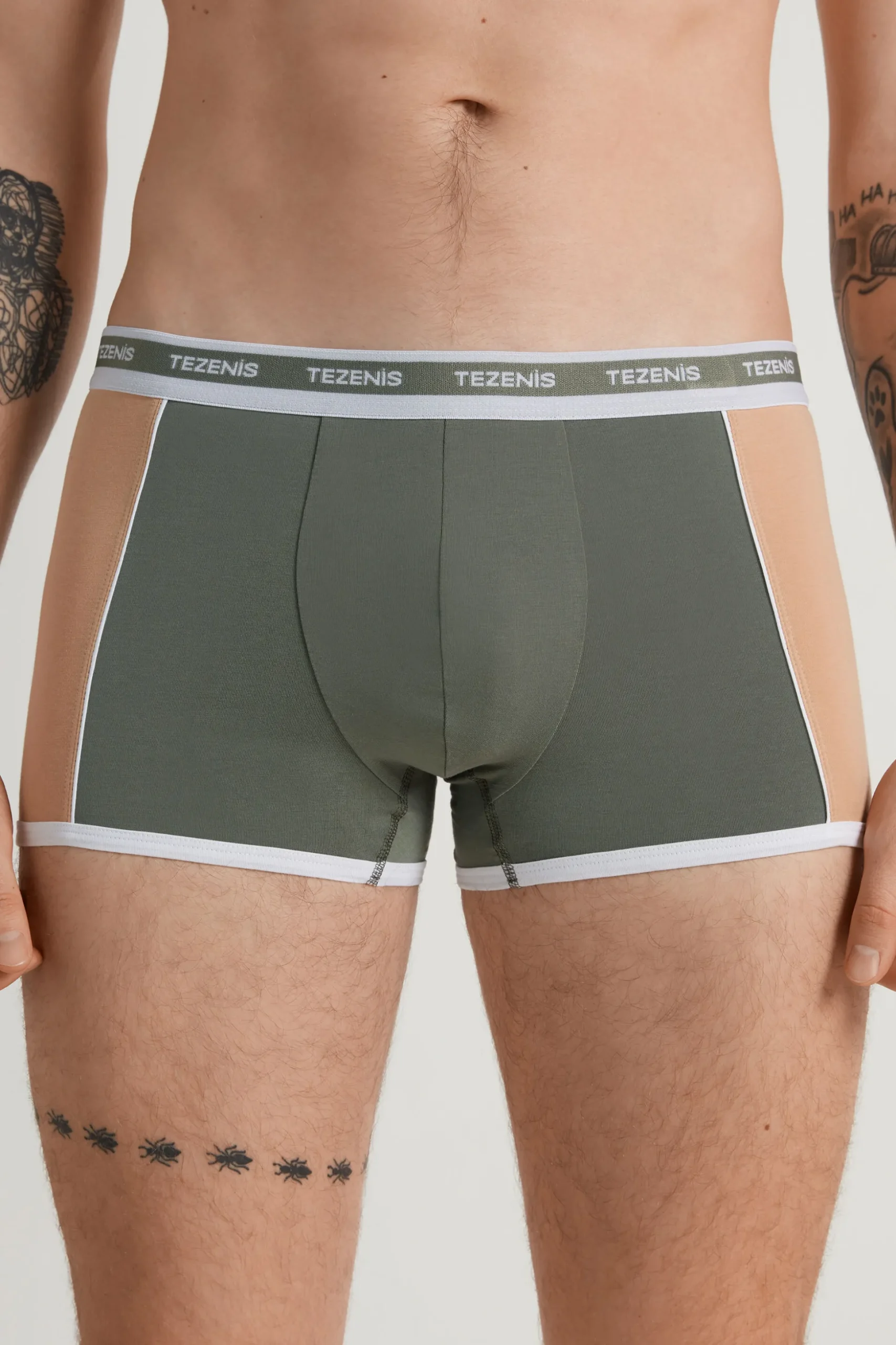 Two-tone Cotton Boxers With Logoed Elastic - Boxers - Men | Tezenis