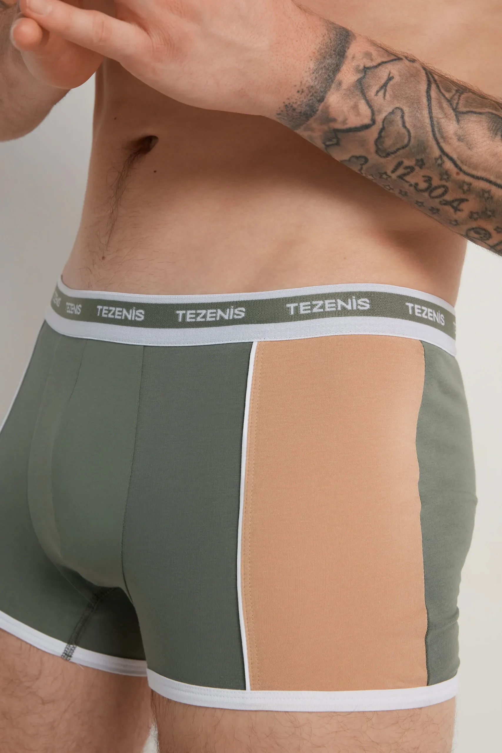 Two-tone Cotton Boxers With Logoed Elastic - Boxers - Men | Tezenis