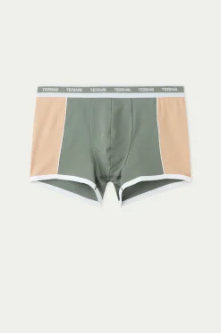 Two-tone Cotton Boxers With Logoed Elastic - Boxers - Men | Tezenis