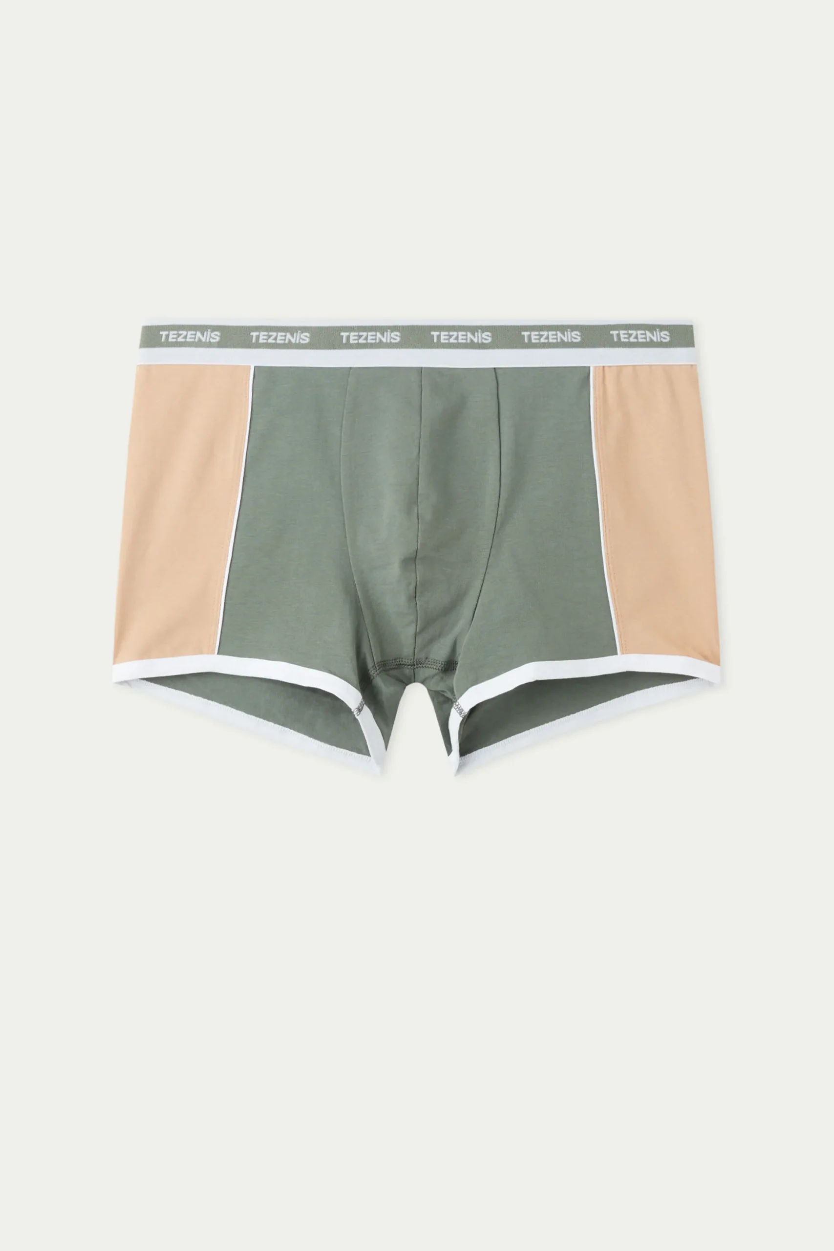 Two-tone Cotton Boxers With Logoed Elastic - Boxers - Men | Tezenis
