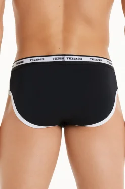 Two-tone Cotton Panties With Logoed Elastic - Briefs - Men | Tezenis