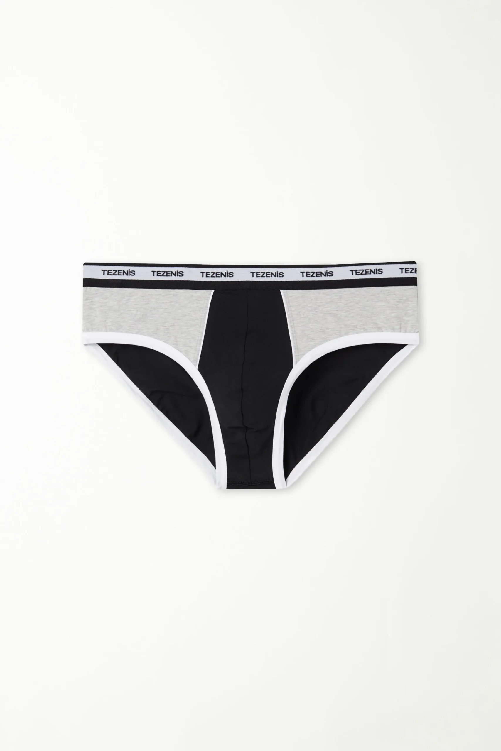 Two-tone Cotton Panties With Logoed Elastic - Briefs - Men | Tezenis