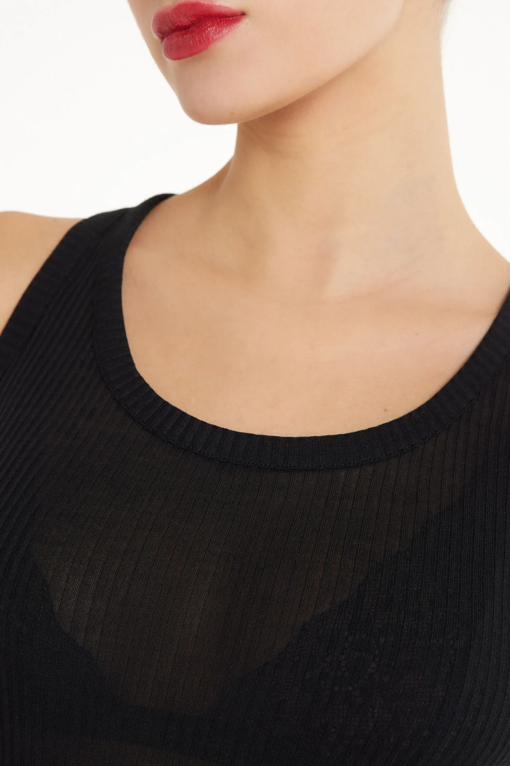 Ultralight Ribbed Viscose Halter Top - Tank Tops - Women | Tezenis