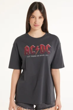 Unisex AC/DC Print T-Shirt - Short-Sleeved Tops - Women | Tezenis