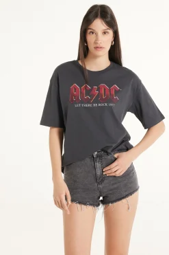 Unisex AC/DC Print T-Shirt - Short-Sleeved Tops - Women | Tezenis