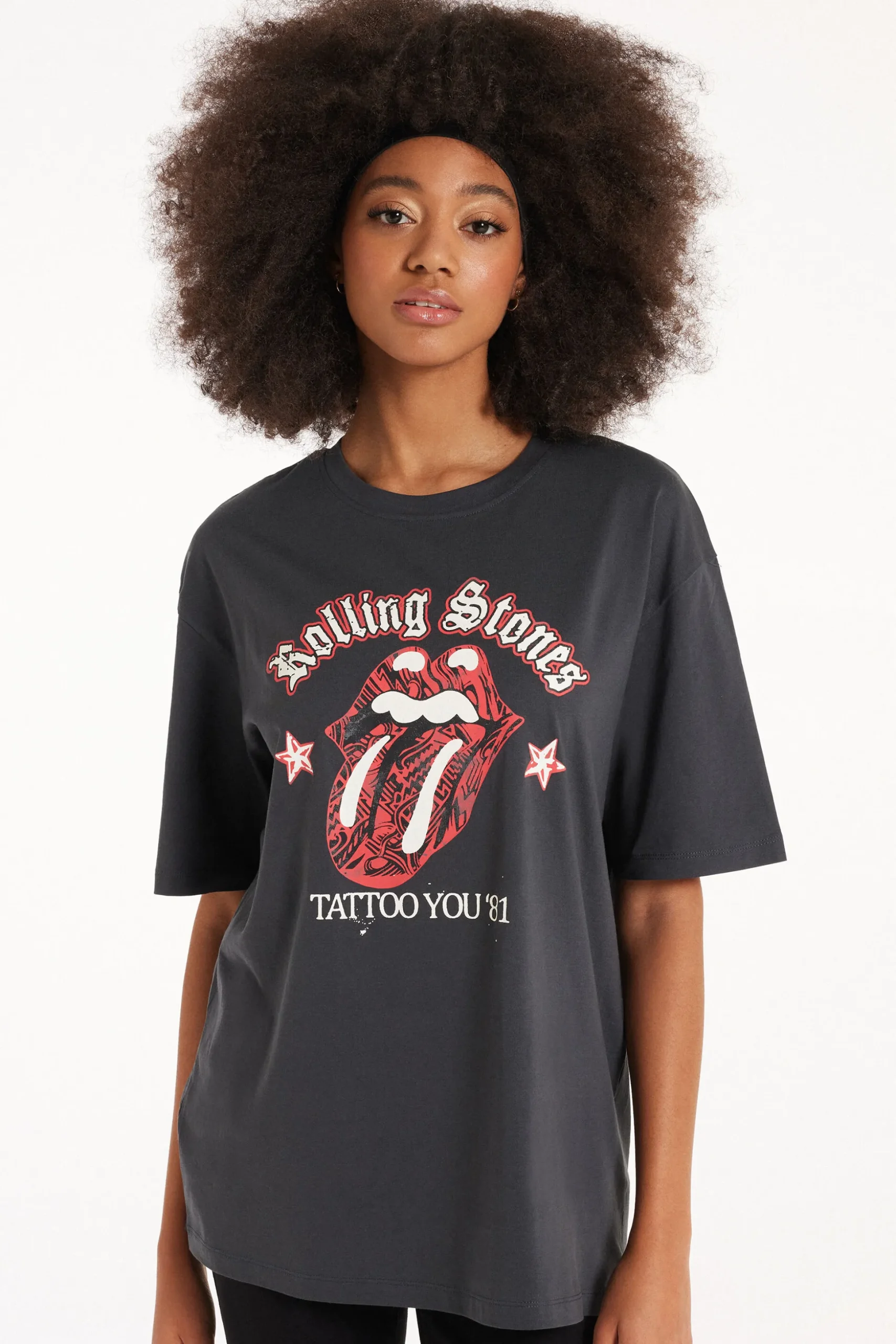 Unisex Cotton T-Shirt With Rolling Stones Print - Short-Sleeved Tops - Women | Tezenis