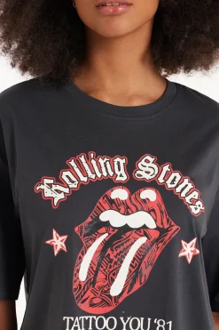 Unisex Cotton T-Shirt With Rolling Stones Print - Short-Sleeved Tops - Women | Tezenis