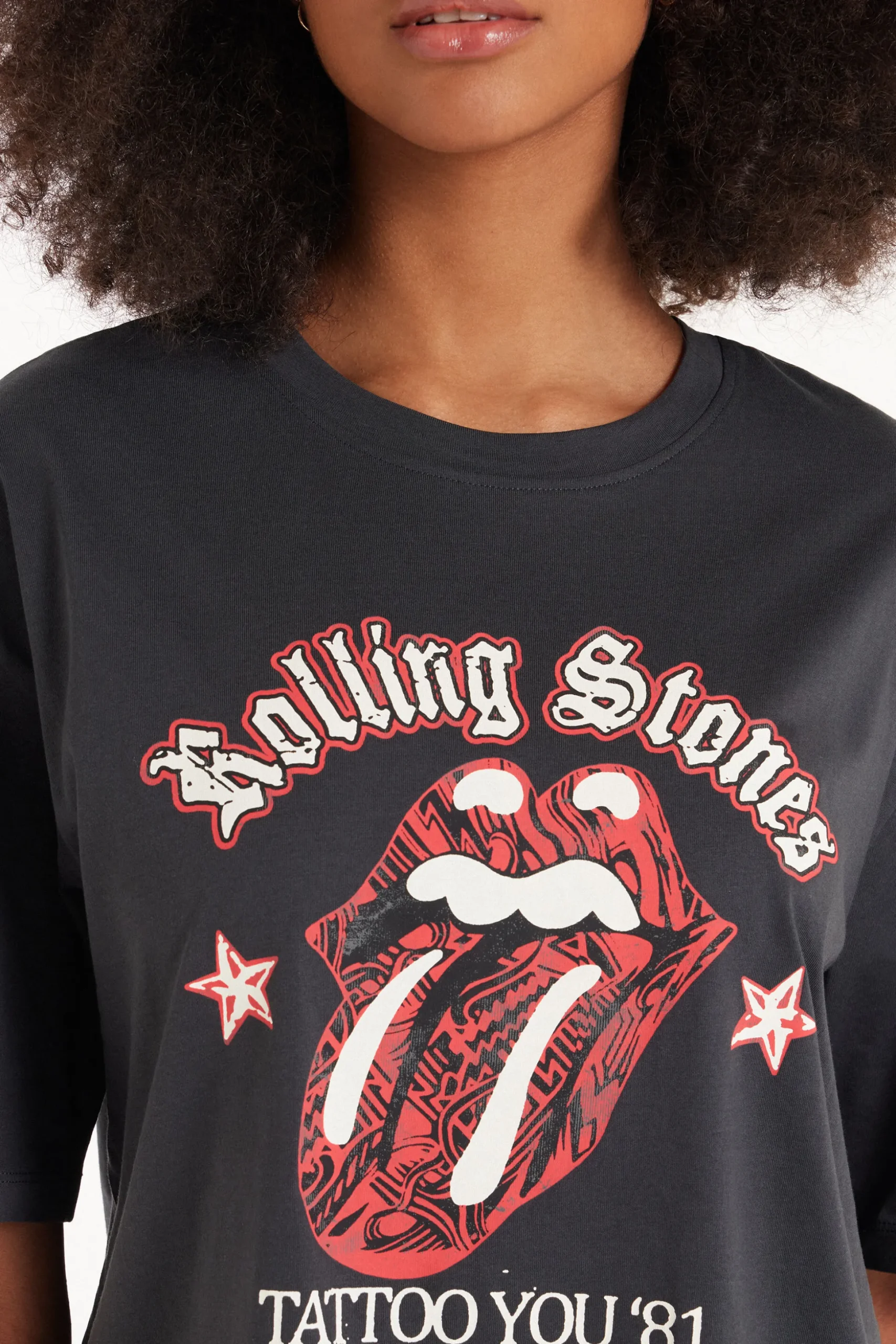 Unisex Cotton T-Shirt With Rolling Stones Print - Short-Sleeved Tops - Women | Tezenis