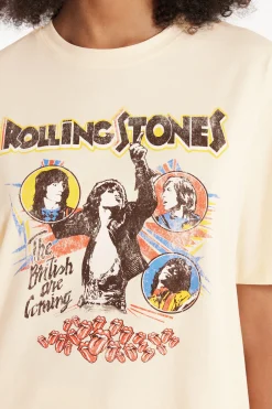 Unisex Cotton T-Shirt With Rolling Stones Print - Short-Sleeved Tops - Women | Tezenis