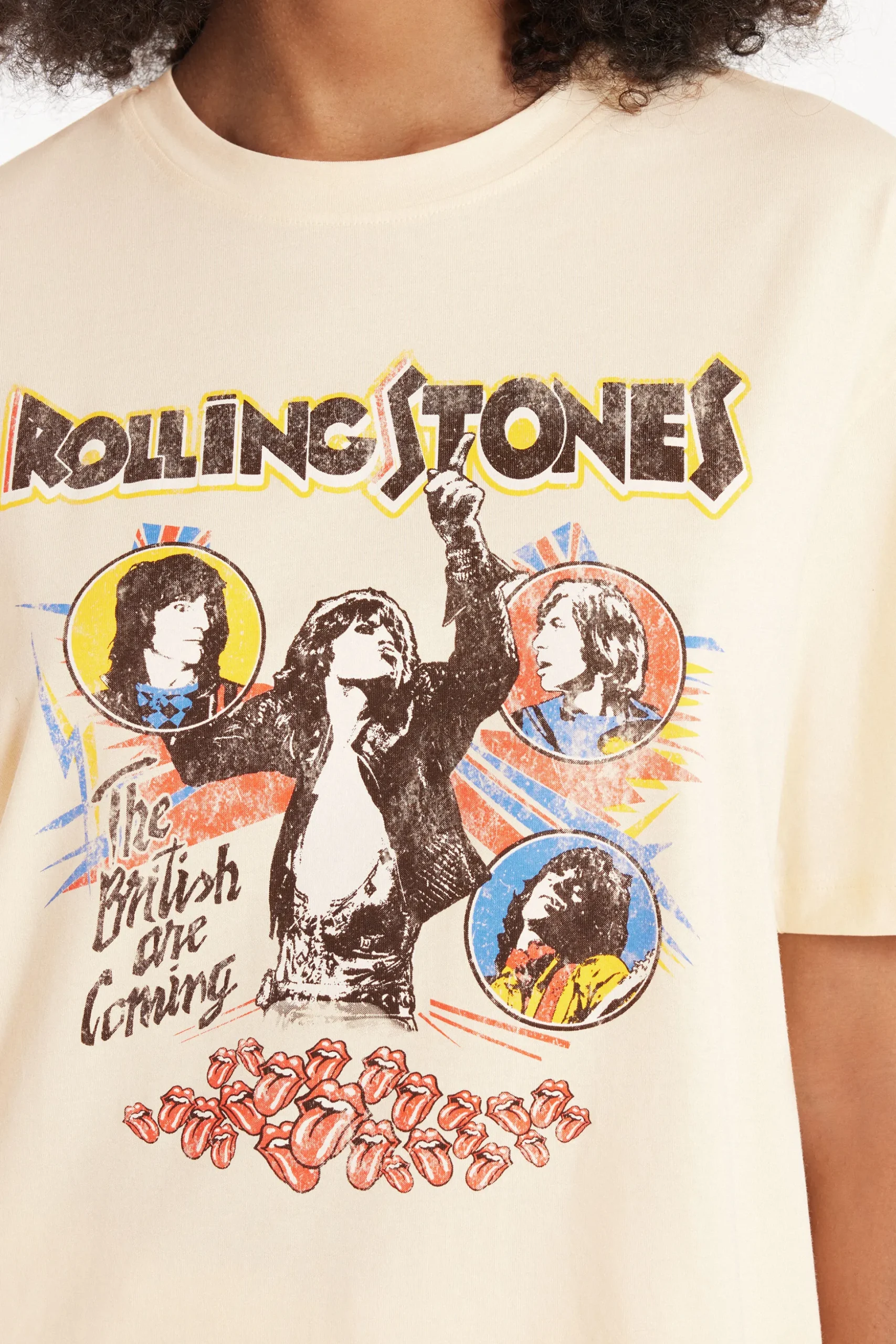 Unisex Cotton T-Shirt With Rolling Stones Print - Short-Sleeved Tops - Women | Tezenis
