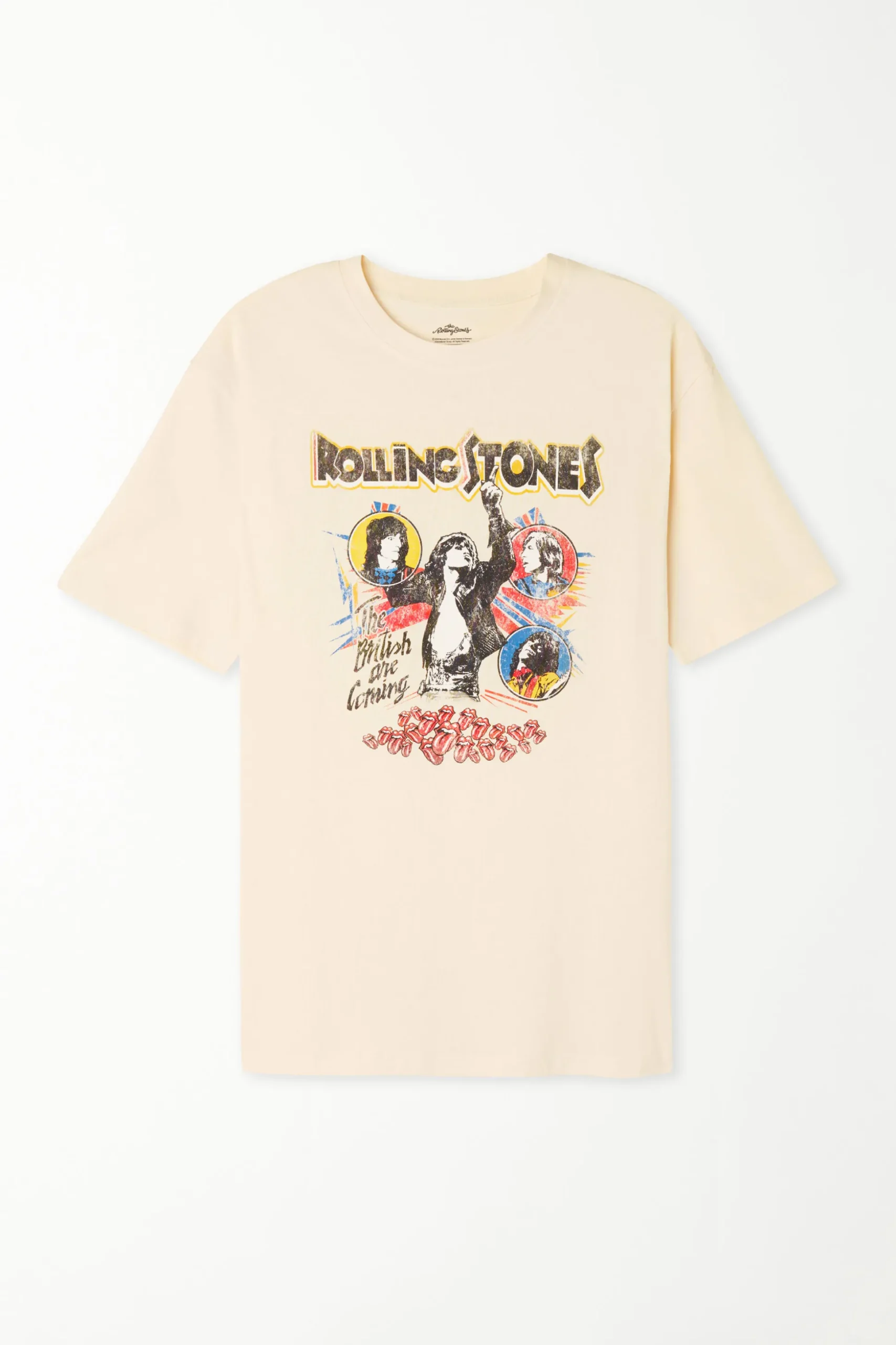 Unisex Cotton T-Shirt With Rolling Stones Print - Short-Sleeved Tops - Women | Tezenis