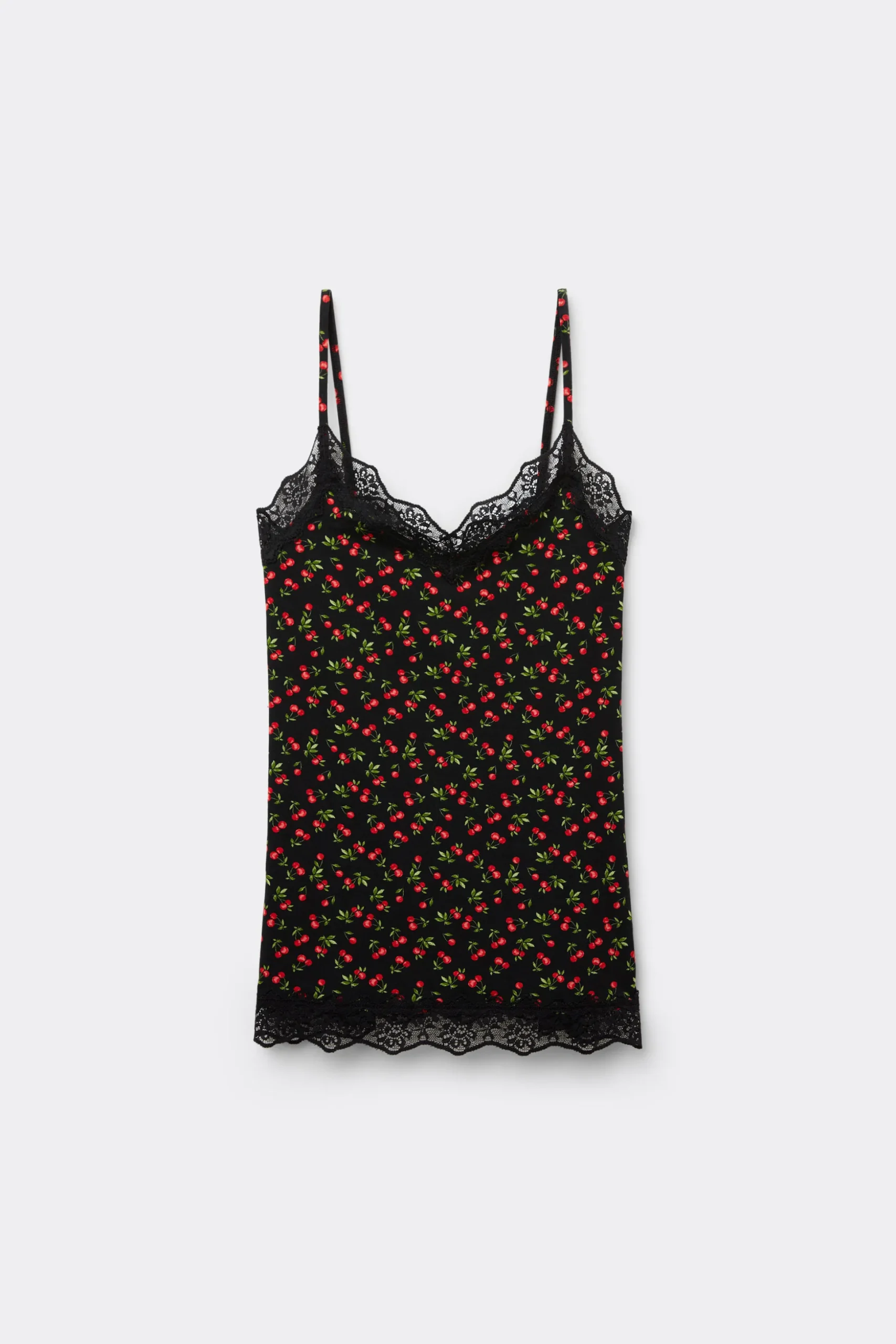 V Neck Tank Top With Lace Insert - Tank Tops - Women | Tezenis