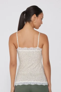 V Neck Tank Top With Lace Insert - Tank Tops - Women | Tezenis